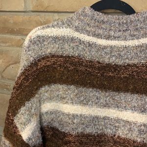 Brown, gray & cream sweater